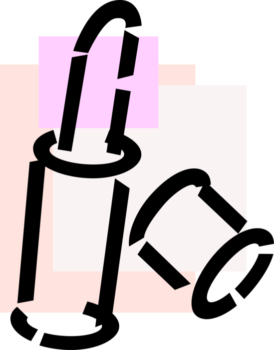 Vector Illustration Of Lipstick Cosmetic Beauty Product (549x700), Png Download