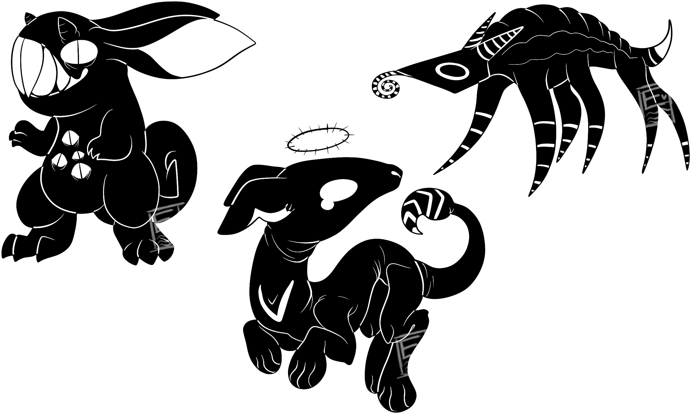 Demon Clipart Creepy Shadow - Drawing (2498x1500), Png Download