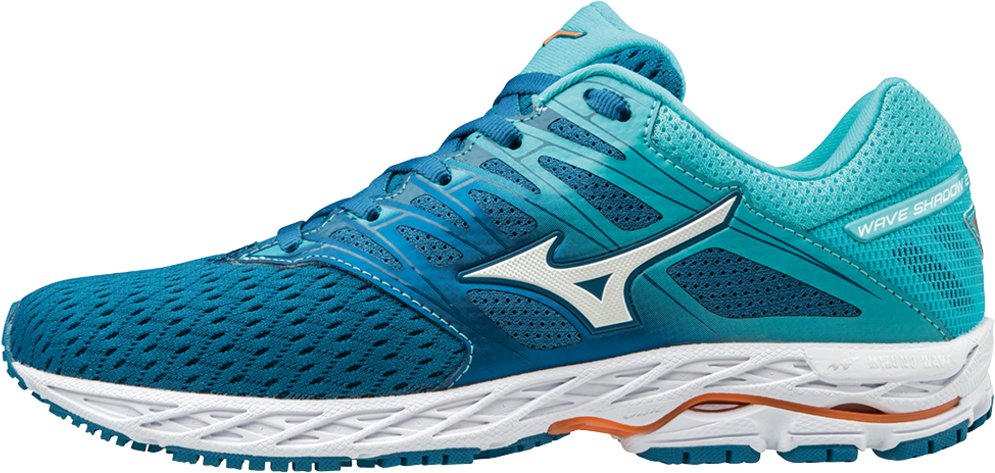 Left Side Of Blue Mizuno Wave Shadow 2 Women's Running - Mizuno J1gc183007 (2000x2000), Png Download