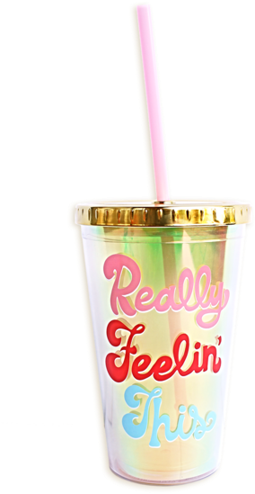 Packed Party Tumbler - Drinking Straw (600x600), Png Download