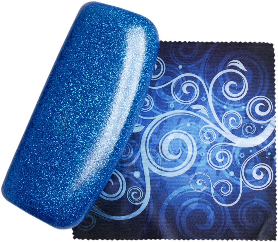 Sapphire Blue Medium Premium Fashion Women's Hard Eyeglasses - Makeup Mirror (1024x907), Png Download