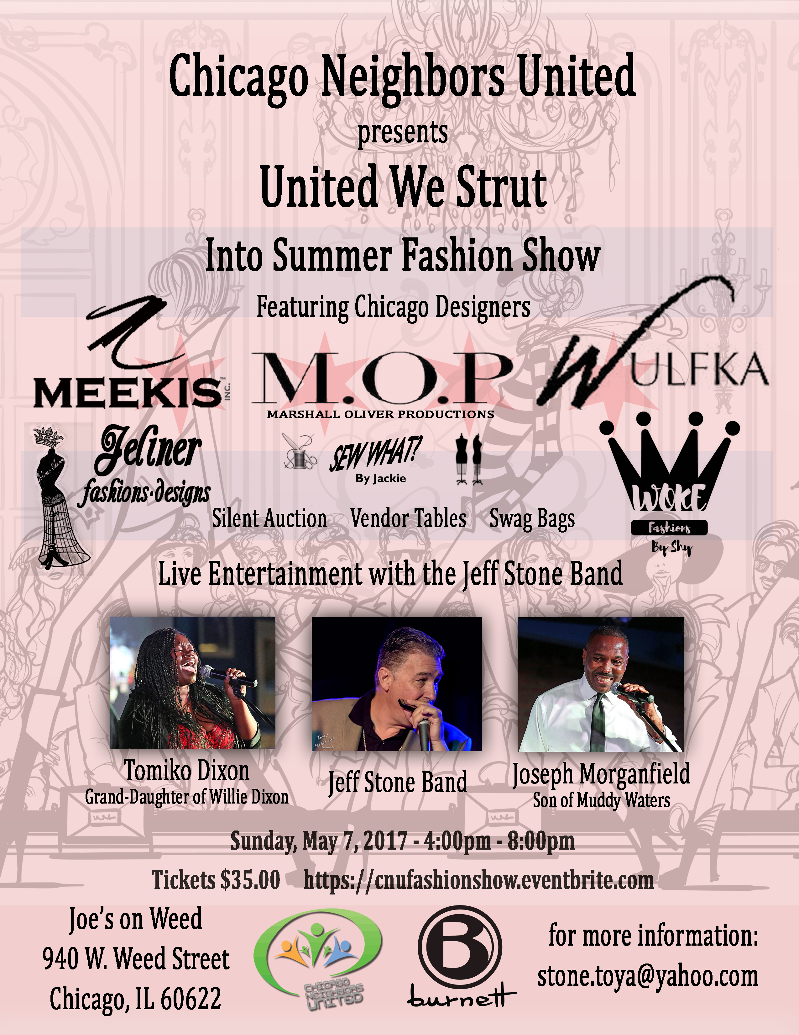 Chicago Neighbors United Fashion Show @ Joe's On Weed - Flyer (2550x3300), Png Download