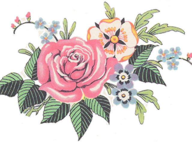 Vintage Flower Clipart Transparent Background - Portable Network Graphics (640x480), Png Download
