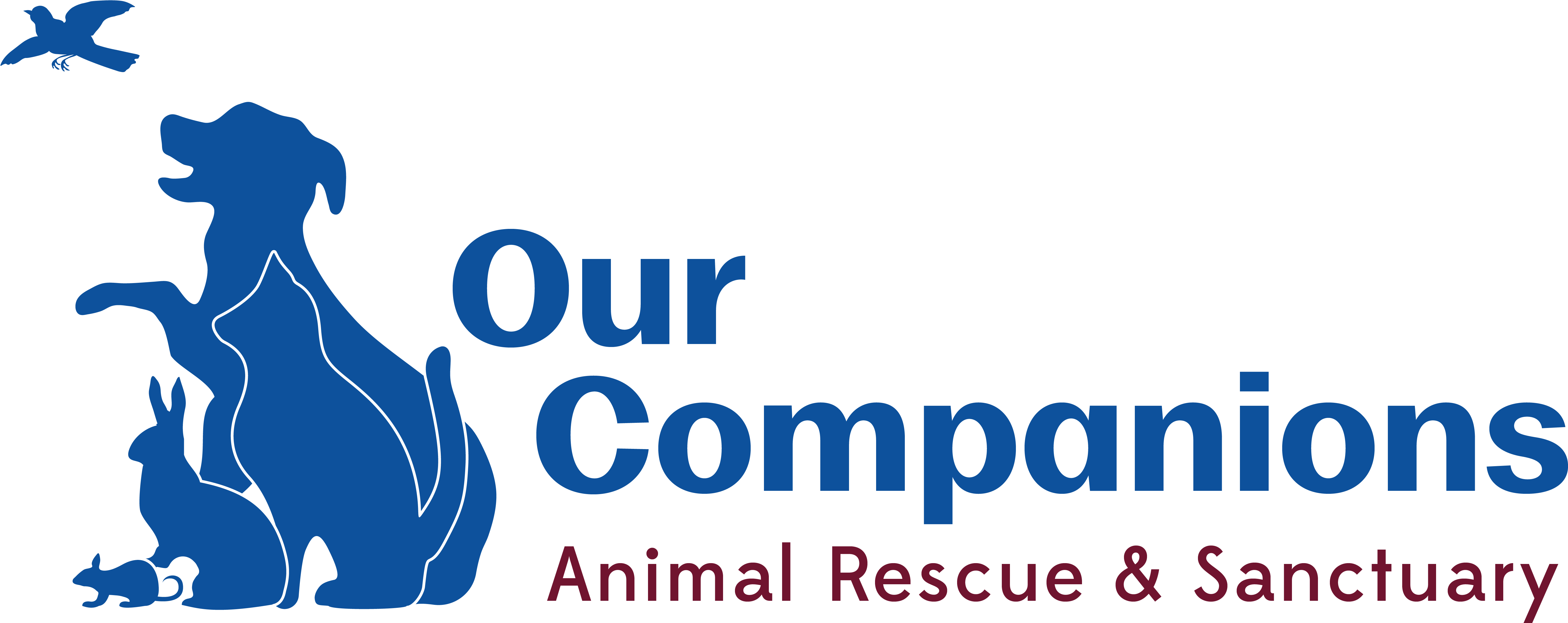 Our Companions Animal Rescue & Sanctuary - Our Companions Logo (5799x2307), Png Download