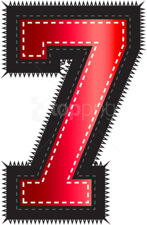 Free Png Download Red Sport Style Number Seven Clipart - Sport Number Png (480x739), Png Download