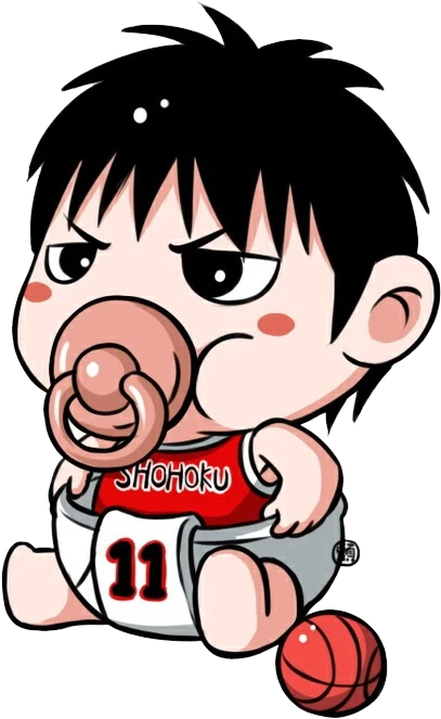 Sakuragi Hanamichi Slam Dunk Cartoon Pacifier Child - Stiker Slam Dunk Hanamichi Sakuragi (600x709), Png Download