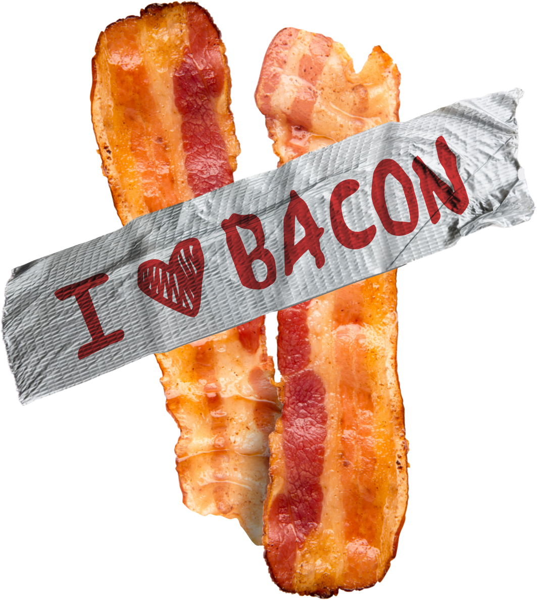 I Love Bacon - Strip Of Duct Tape (1063x1188), Png Download