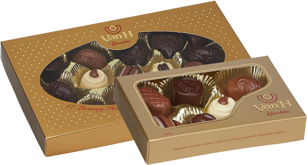 Gold Transparent Gift Boxes - Chocolate Truffle (1000x567), Png Download