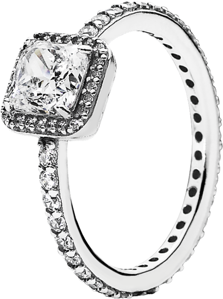 Graphic Black And White Download Bague L Gance Intemporelle - Timeless Elegance Ring Pandora (1000x1000), Png Download