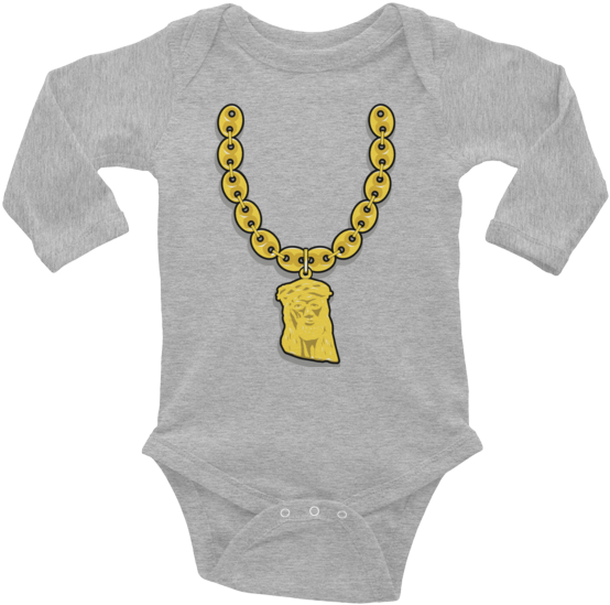 Image Of Jesus Piece Infant Long Sleeve Onesie - Grandpa Onesie (600x600), Png Download