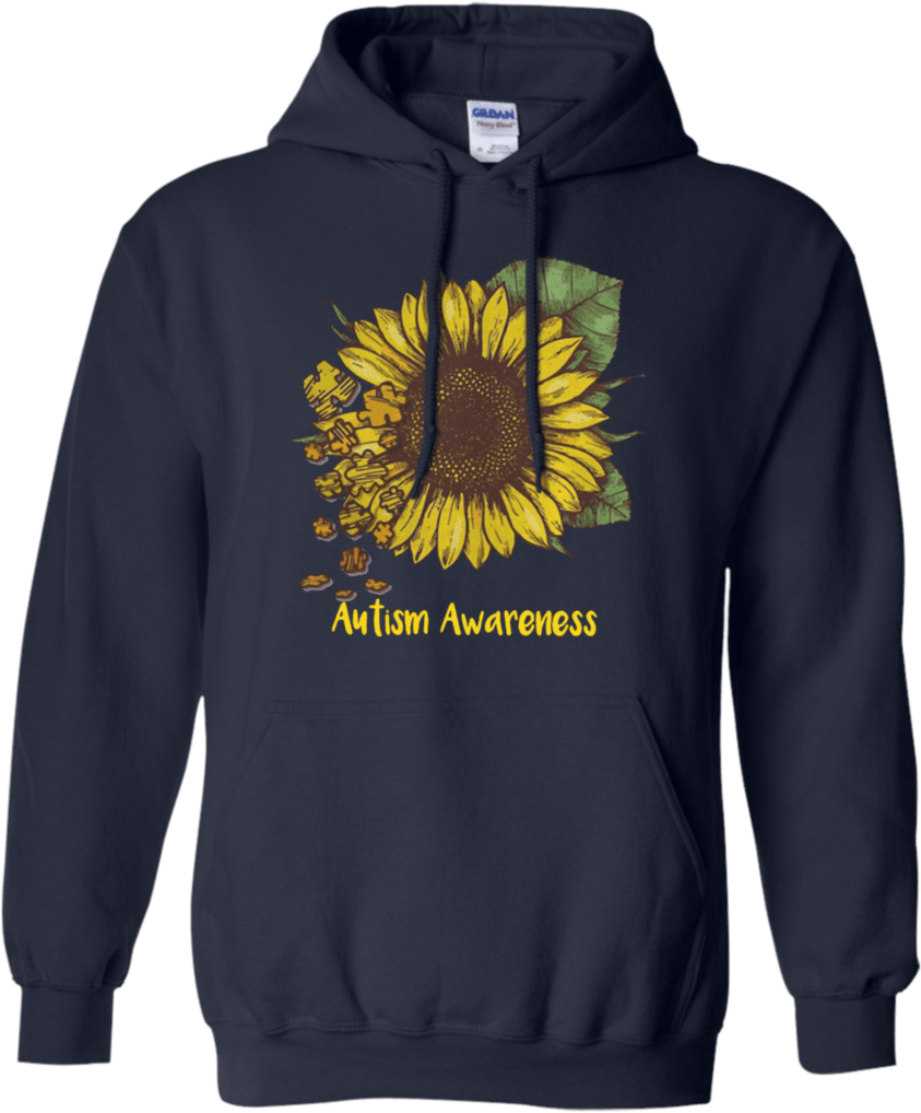 Fabulous Autism Awareness Sunflower Shirt Hoodie Teeskool - Bendy And The Ink Machine Sweater (1024x1024), Png Download