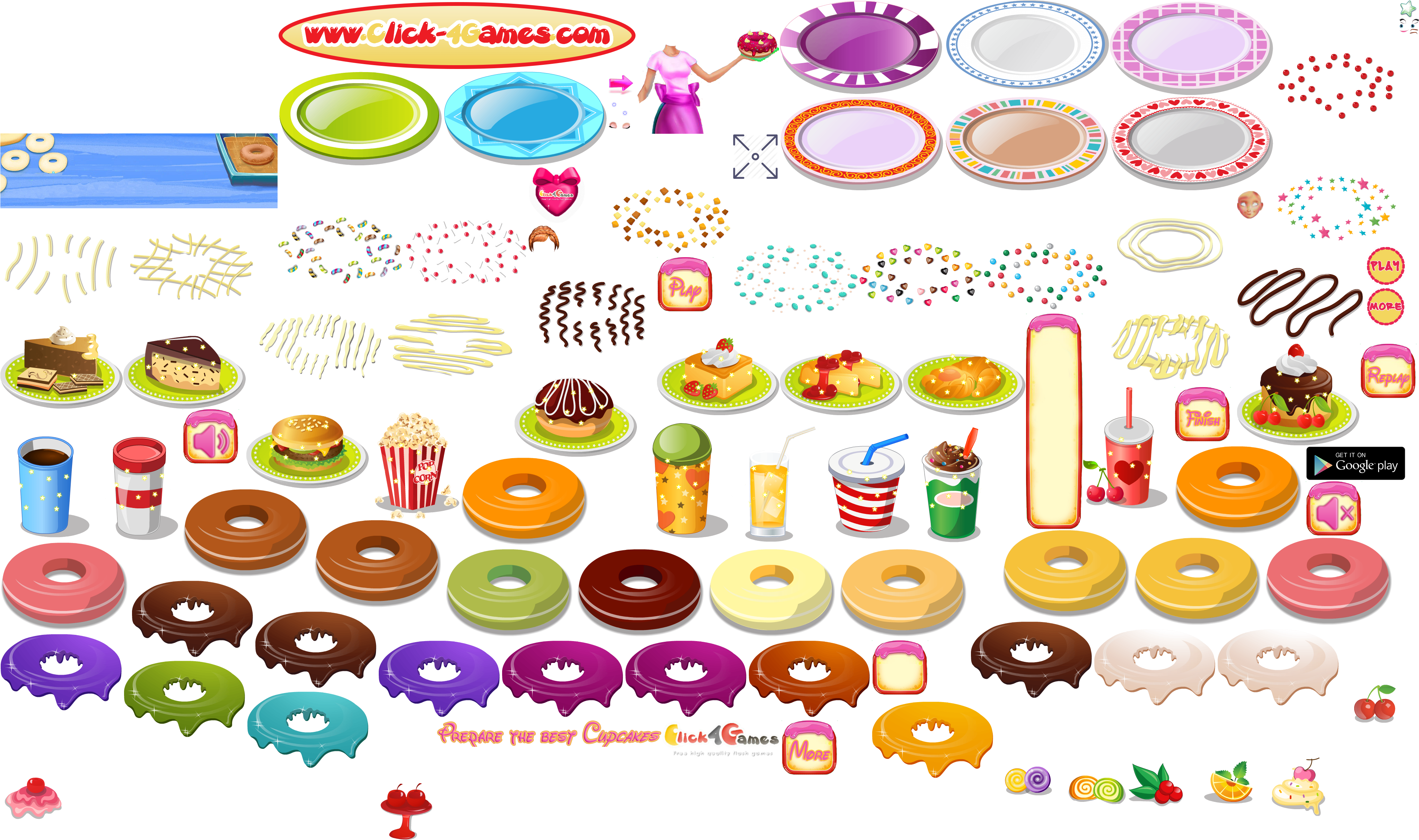 Annie Cooking Donuts Atlas P (4096x4096), Png Download