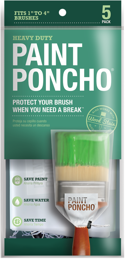 Paint Poncho Brush 5pk Paint Poncho - Hardwood (1000x1000), Png Download