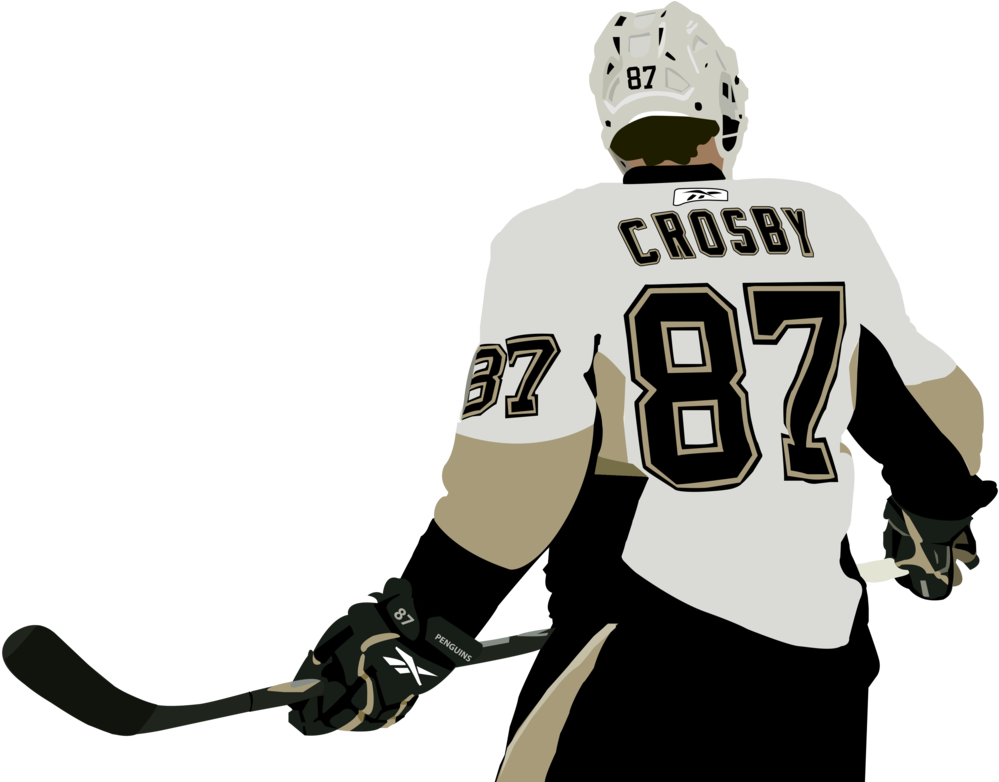 Sidney Crosby Digital Illustration - Sidney Crosby Art (1024x781), Png Download