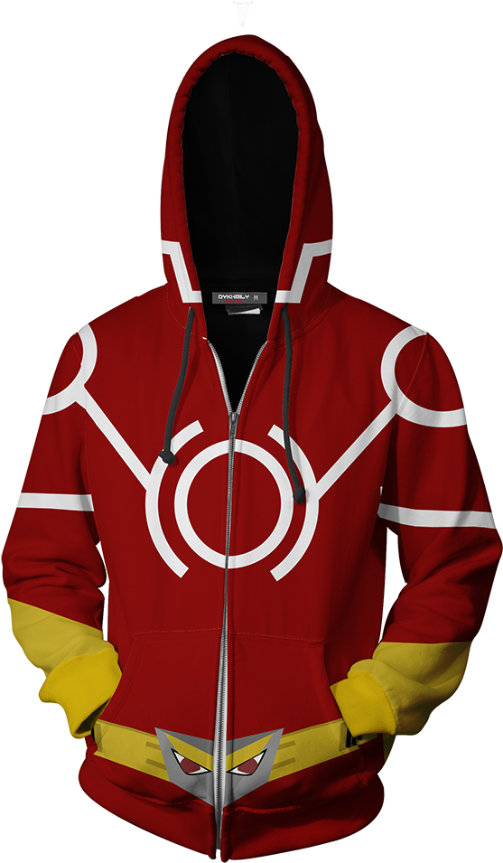 Boku No Hero Academia All Mighty Cosplay Zip Up Hoodie - Sweatshirt (1024x1024), Png Download