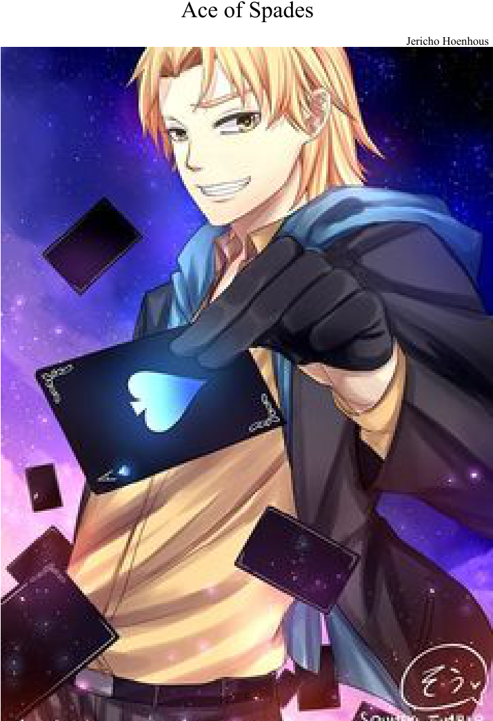 Print - Anime Ace Of Spades (850x1100), Png Download