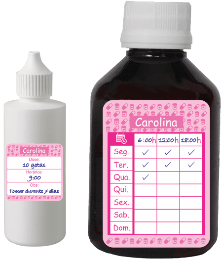 Kit De Etiquetas Para Medicamentos Et8951 - Plastic Bottle (595x625), Png Download