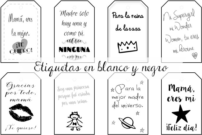 El Rincón De Las Cosas Bonitas - Etiquetas Para Regalos De Navidad Blanco Y Negro (750x463), Png Download