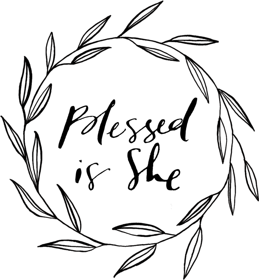 Bis Wreath Logo - Blessed Is She (1000x1000), Png Download