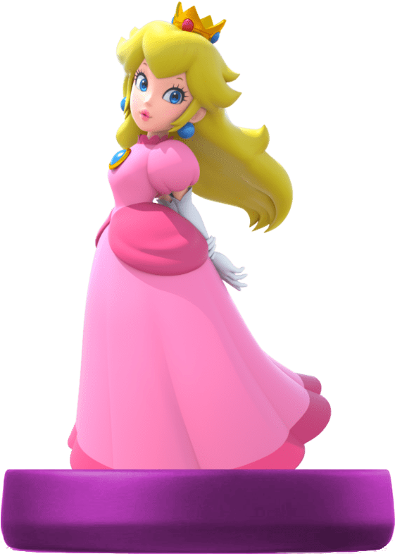Peach Amiibo - Super Mario Characters Png (1024x1024), Png Download