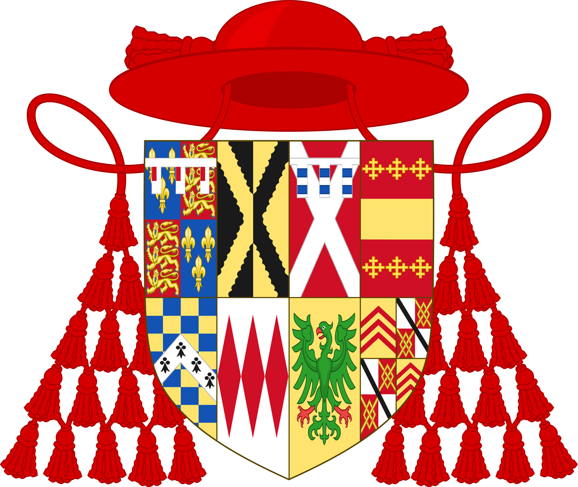 Arms Of Reginald Cardinal Pole - Dela Pole Coat Of Arms (2000x1684), Png Download