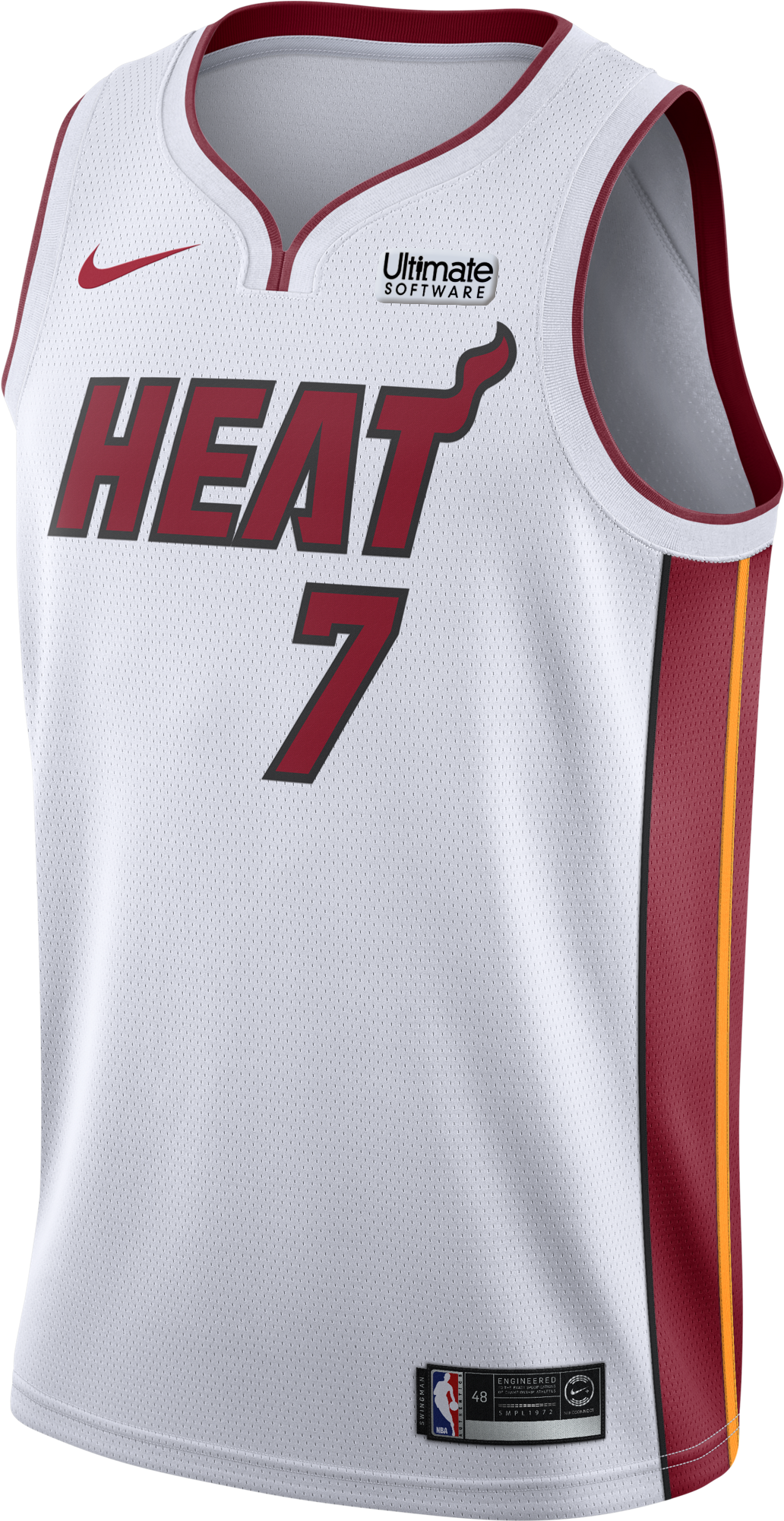 Goran Dragic Nike Miami Heat Home Swingman Jersey White - White Miami Heat Jerseys (2224x2224), Png Download