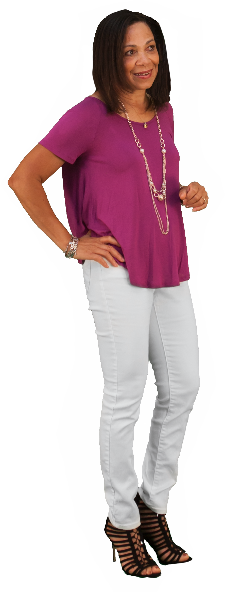 2d Cut Out People Night Life V - Girl (1000x2600), Png Download