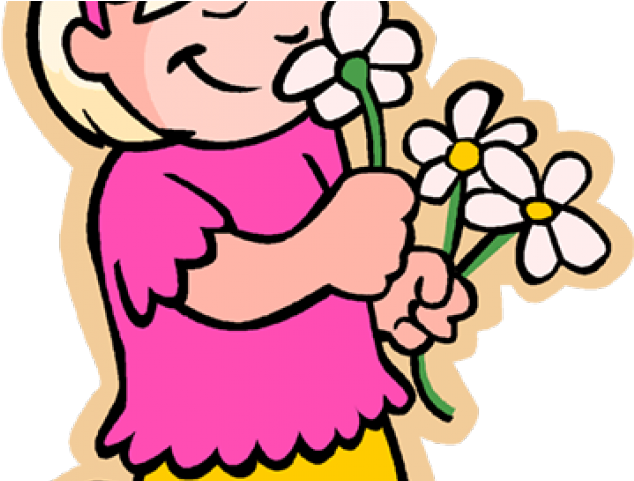 Thing Clipart Smell - Cartoon Little Girl (640x480), Png Download