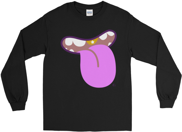 Tongue Owt Long Sleeve T-shirt - Halloween Cat T Shirts (600x600), Png Download