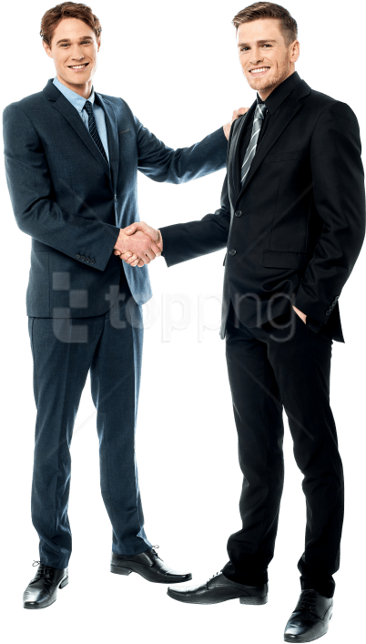 Free Png Download Business Handshake Png Images Background - Two Men Handshaking Png (480x722), Png Download