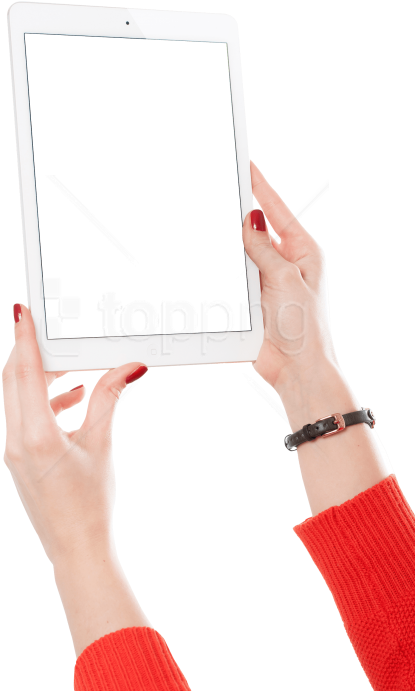 Free Png Girl Hand Holding White Tablet Png Images - Girl Hand Holding Png (480x723), Png Download