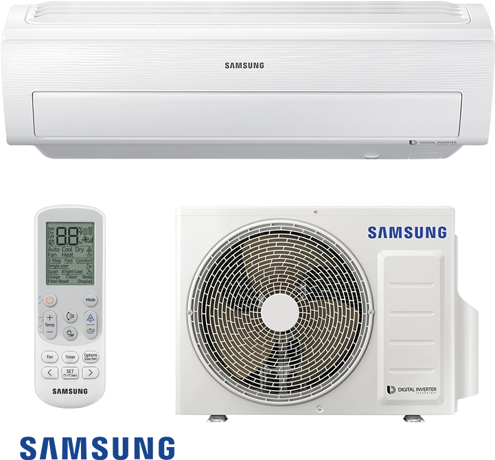 Inverter Air Conditioner Samsung Ar5680 Ar09kswnawknet - Samsung (800x800), Png Download