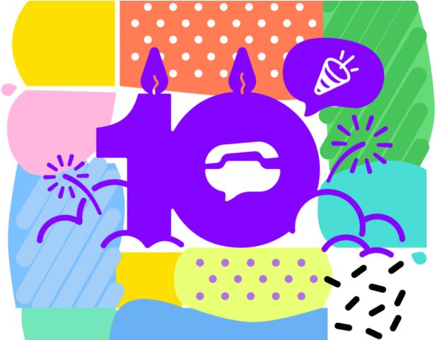 Textnow At Ten (1600x480), Png Download