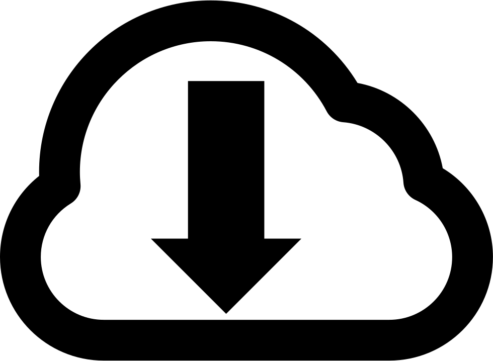 Cloud Download Symbol Comments - Icon (980x718), Png Download