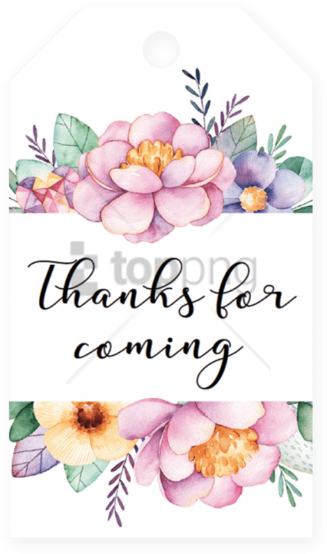 Free Png Watercolor Flower Frame Png Image With Transparent - Thank You Card With Flowers (480x806), Png Download