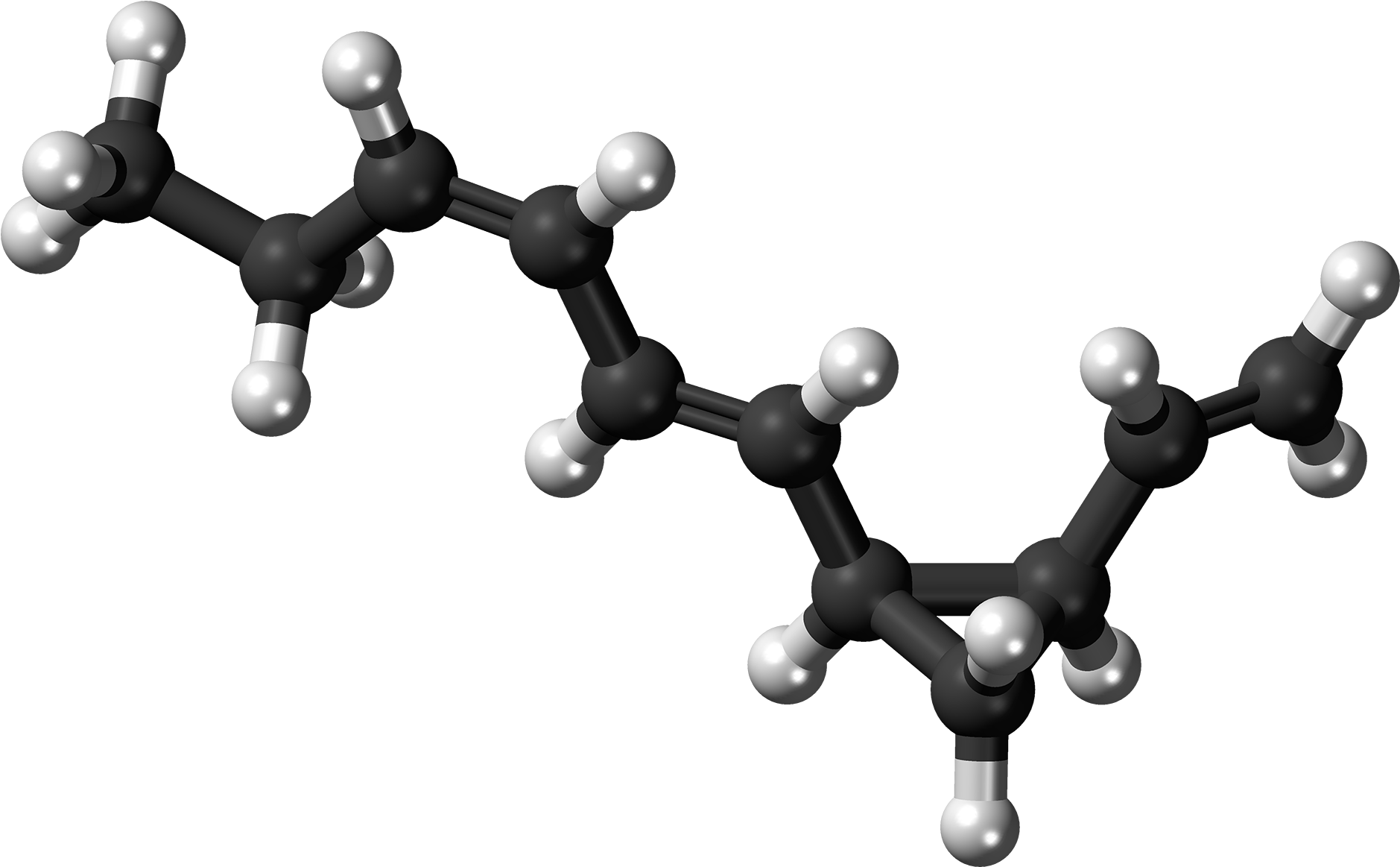 Dictyopterene D Molecule Ball - Monochrome (2000x1284), Png Download