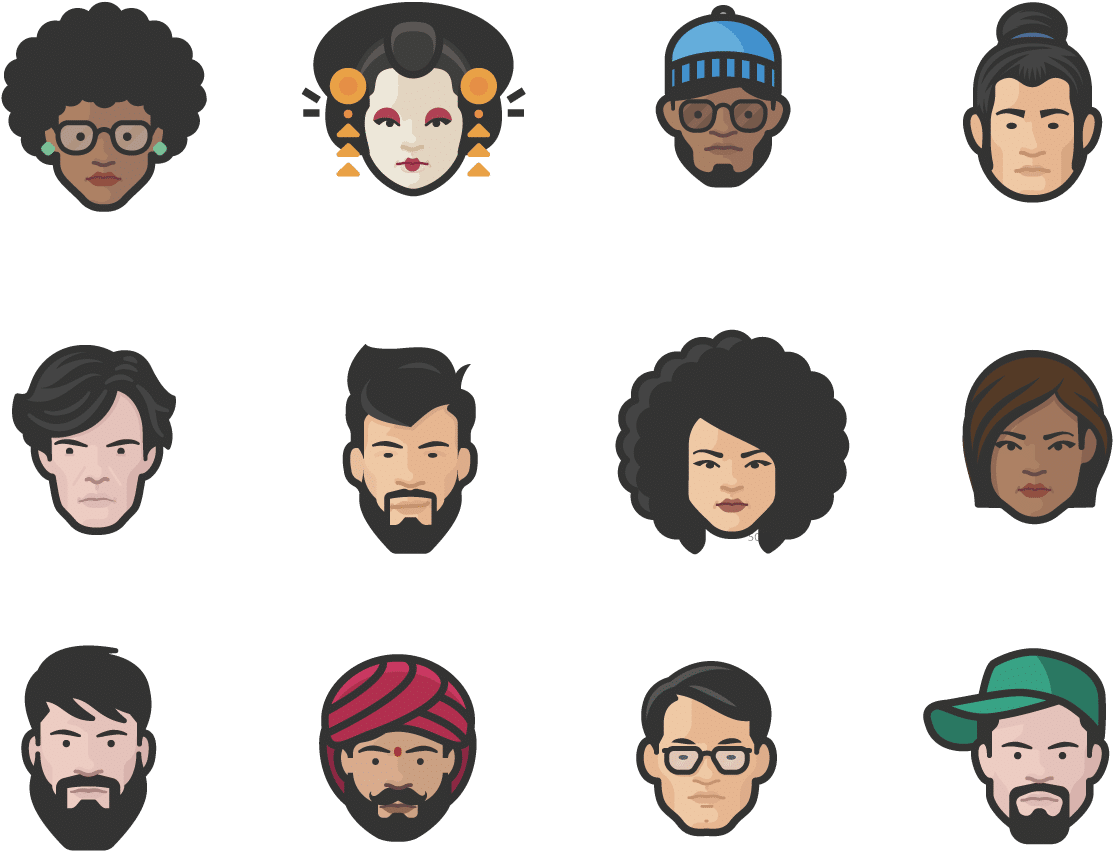 Avatar Faces (1118x862), Png Download