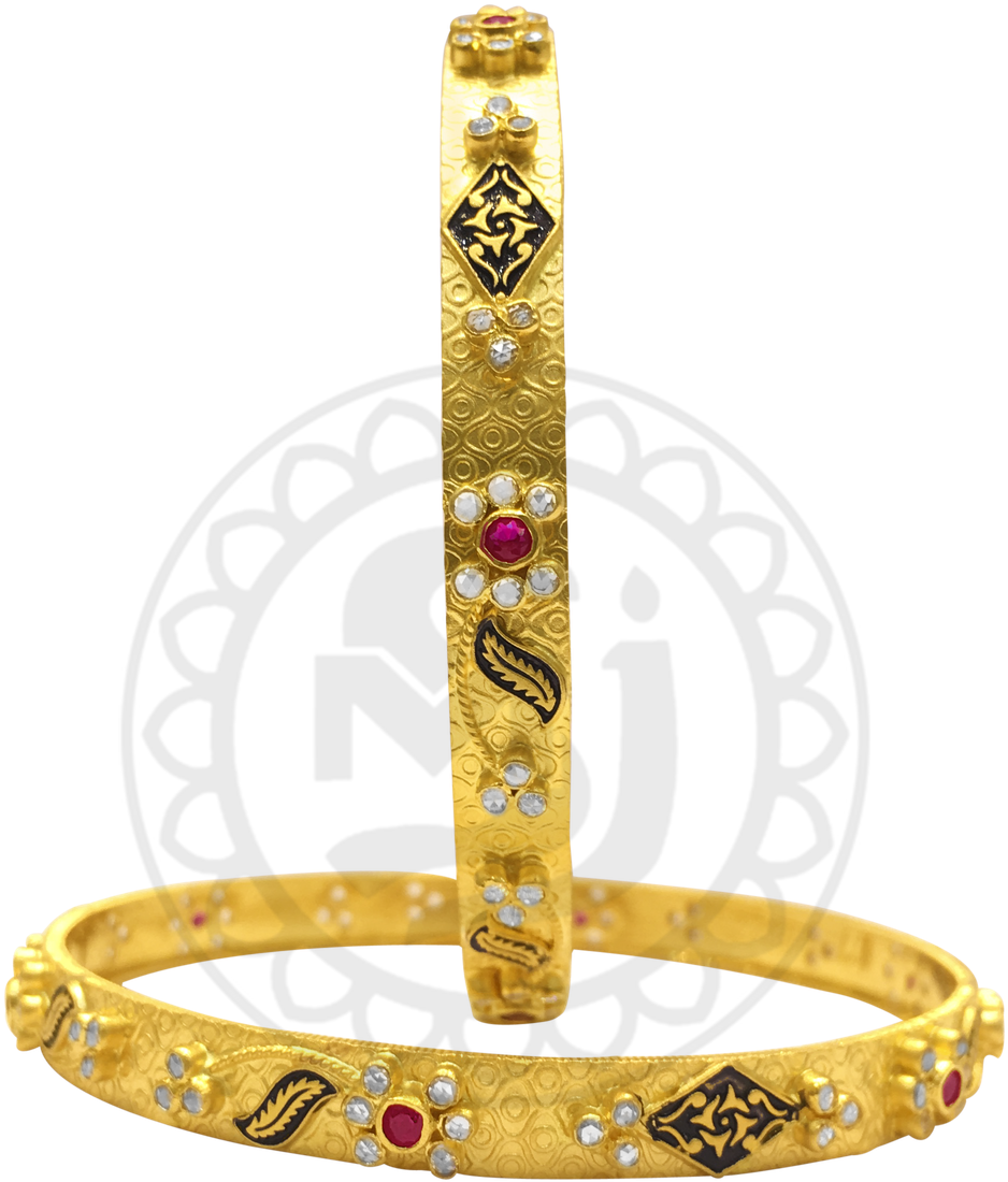 Gold Bangles - Diamond (1512x2016), Png Download