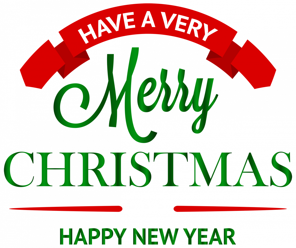 Christmas Text Png - Happy New Year And Merry Christmas Png (1020x855), Png Download