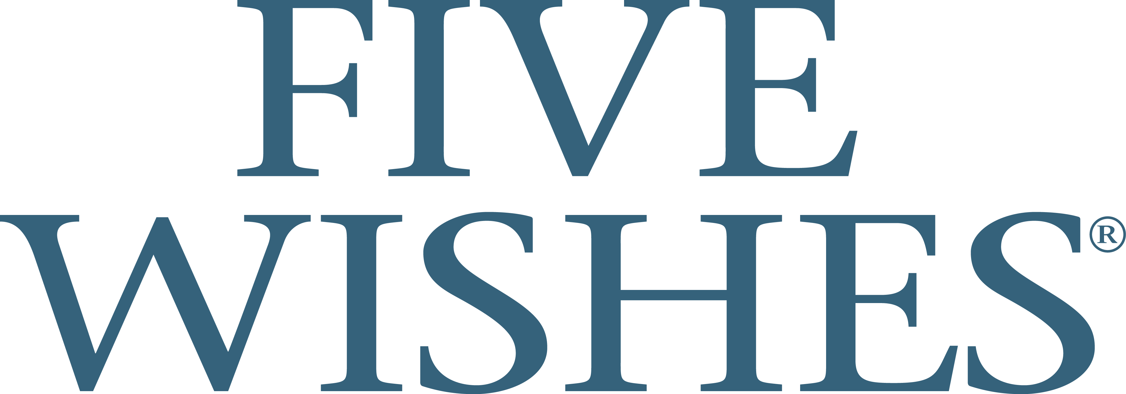 2017 Fivewishes Logo Blue - Five Wishes Logo (3946x1382), Png Download