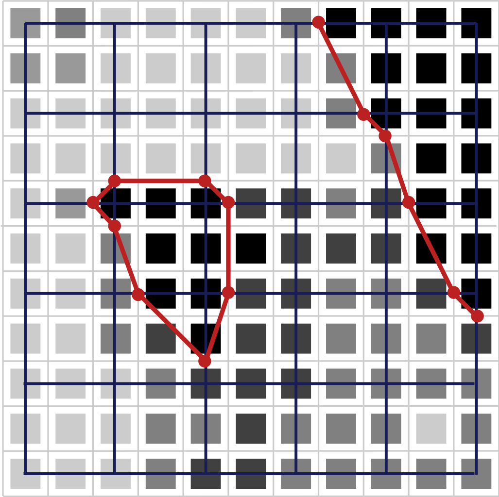 Marching Squares Isoline - Marching Squares (1027x1024), Png Download