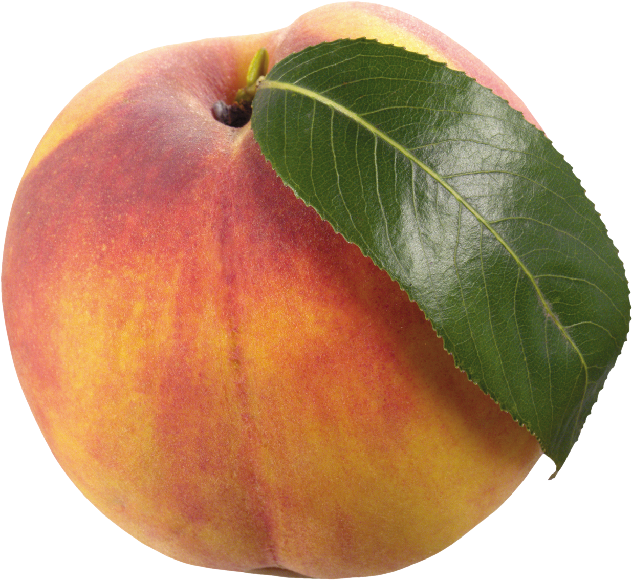 Download Peach With Leaf Clipart Png Photo - Peach (850x805), Png Download