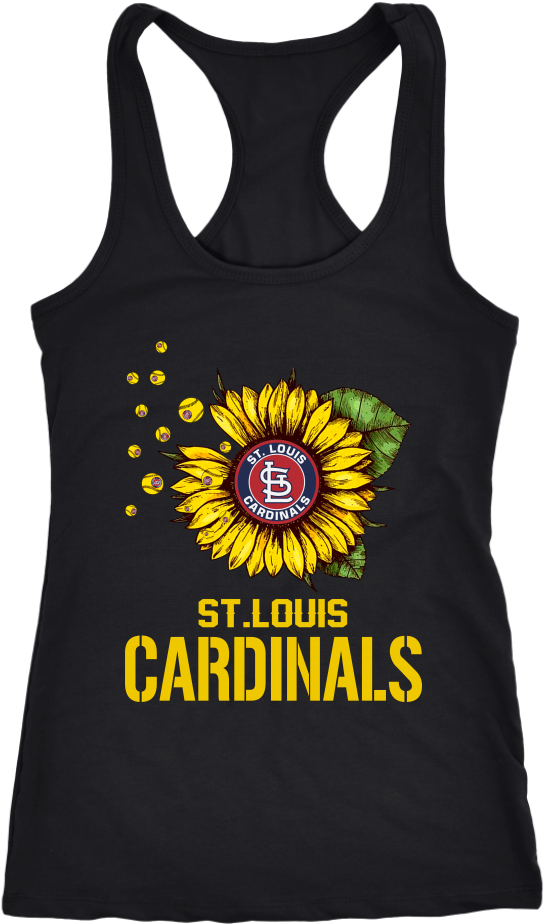 Louis Cardinals Sunflower Baseball Shirts T Shirt Next - Training To Be Wonder Woman Shirt (1024x1024), Png Download