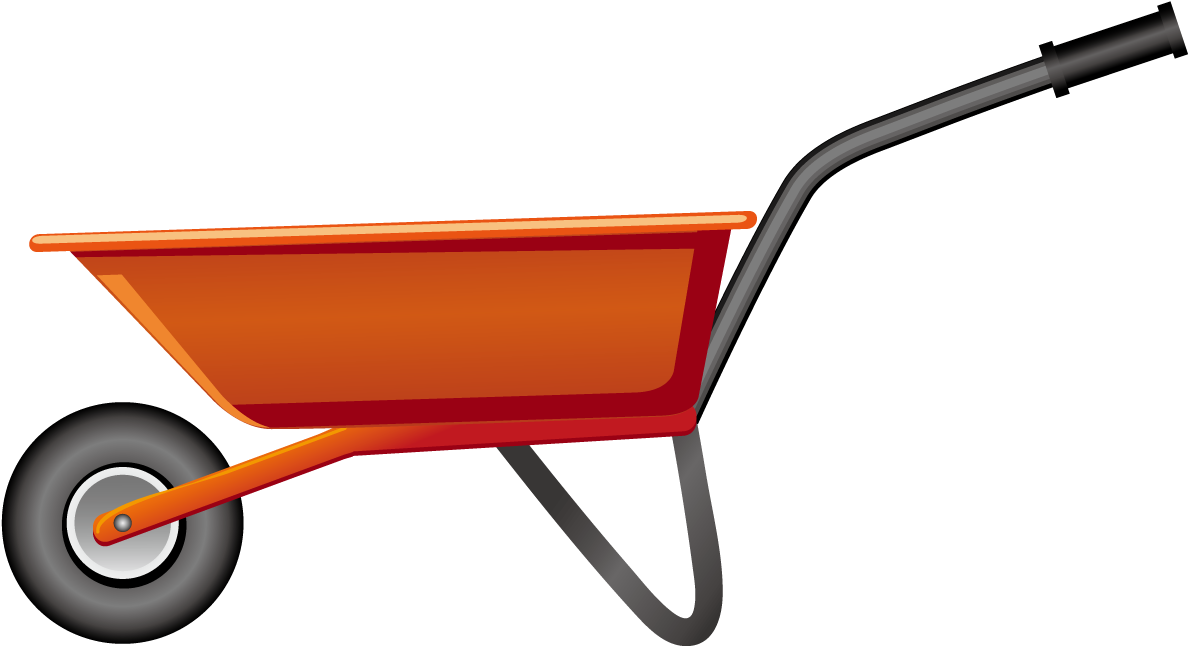 Gardener Clipart Wheelbarrow - Clip Art Wheel Barrow (1276x1276), Png Download