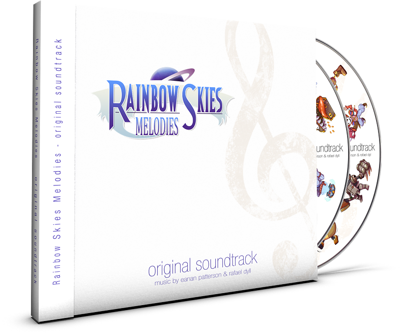 Rainbow Skies Melodies Ost Contains 49 Tracks With - Label (809x670), Png Download