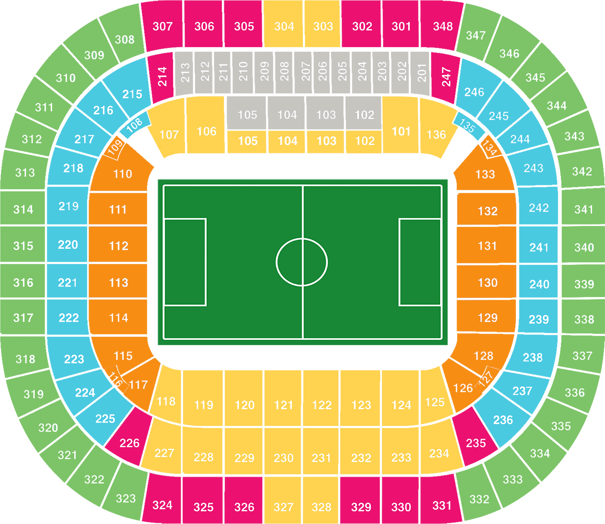 Stadium - Allianz Arena Munich Seating Plan (2243x1880), Png Download