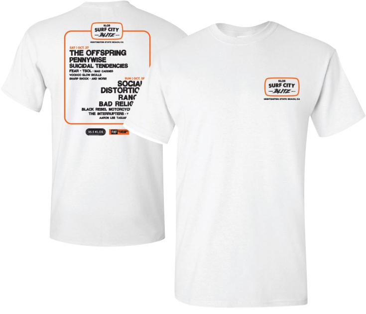 Surf City Blitz White Tee - Active Shirt (892x892), Png Download