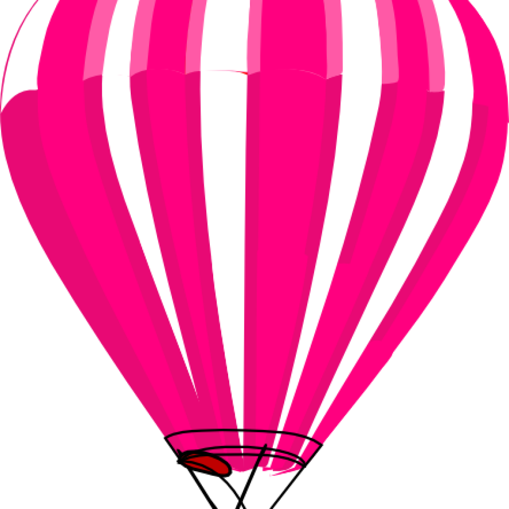 Air Balloon Clipart Pink And White Hot Air Balloon - Hot Air Balloon Clip Art (1024x1024), Png Download