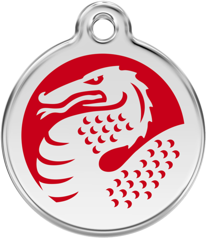 Red Dingo Dragon Dog Tag - Locket (1024x1024), Png Download