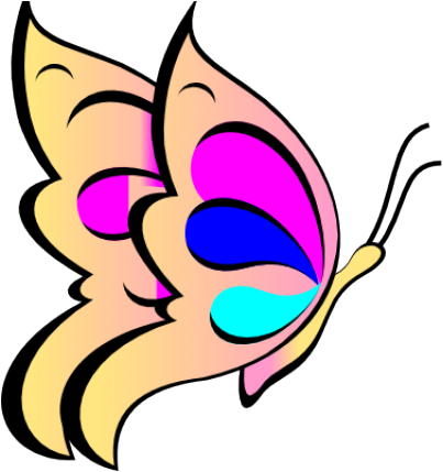 Rainbow Butterfly Clipart Flying Butterfly - Butterfly Clip Art (640x480), Png Download